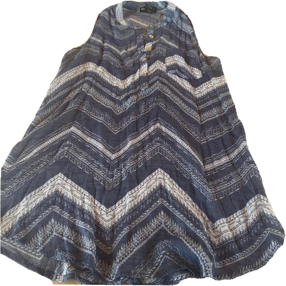 Womens Shirt size s Sleeveless Mini Semi Sheer  About A‎ Girl
